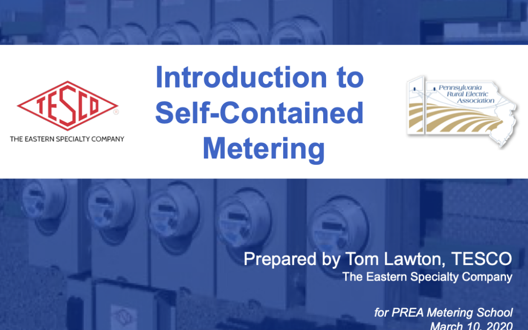 PREA Meter School_Self Contained Metering Fundamentals_and Introduction to Meter Testing Tom Lawton_03.10.20