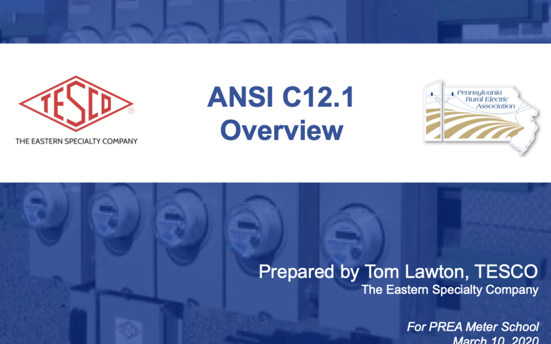PREA_ANSI C12.1 Overview_Tom Lawton_03.10.20