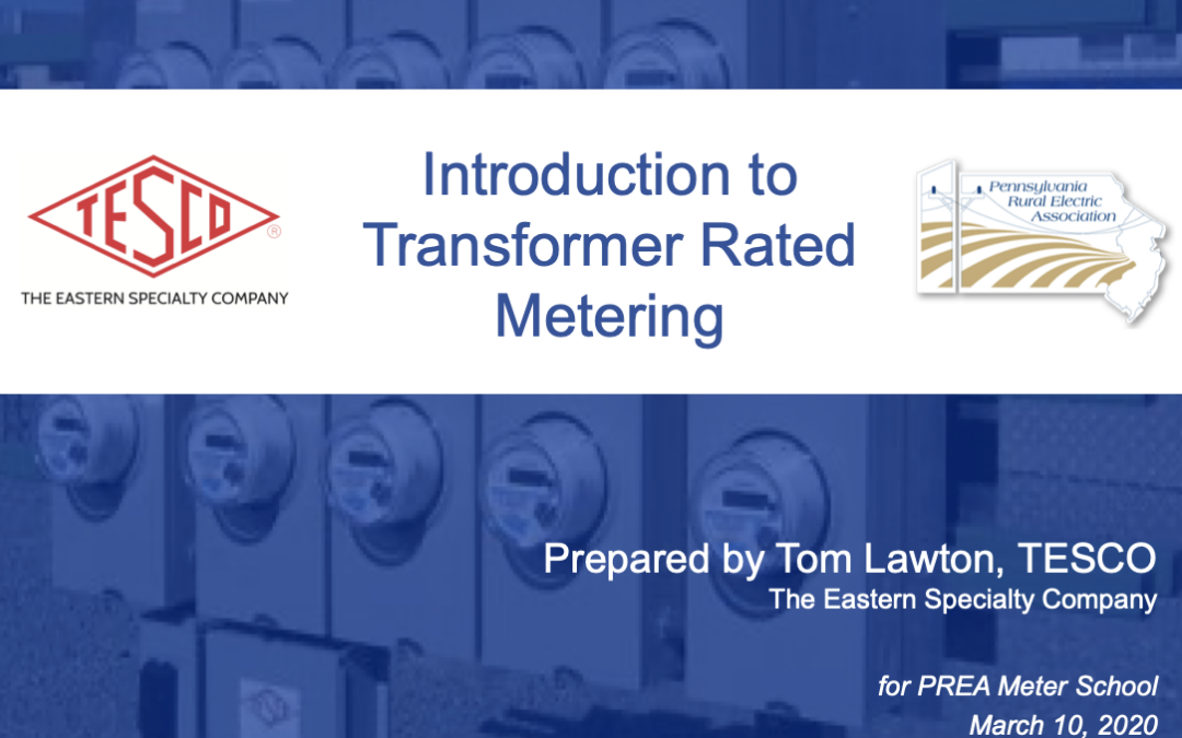 PREA_Introduction to Transformer Rated Metering_Tom Lawton_03.10.20
