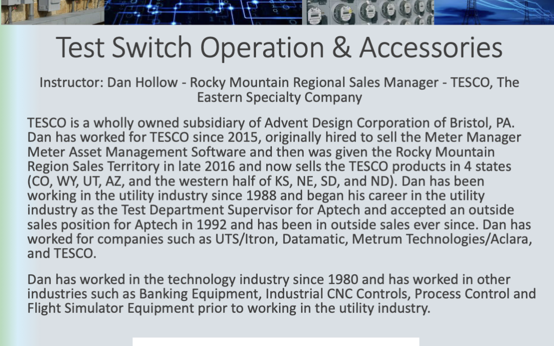 RMEMA Test Switch Operation & Accessories 2018