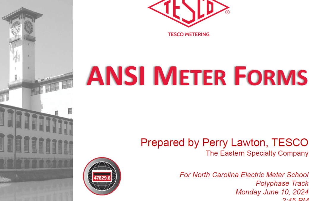 ANSI Meter Forms – Perry Lawton North Carolina Meter School 2024